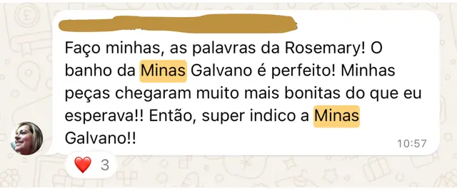 Print de depoimento de cliente no WhatsApp, 1 de 22