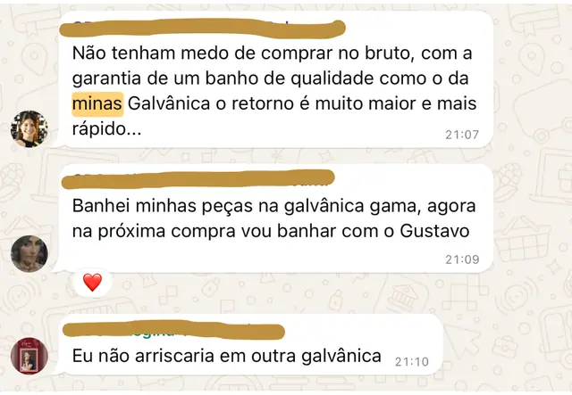 Print de depoimento de cliente no WhatsApp, 3 de 22