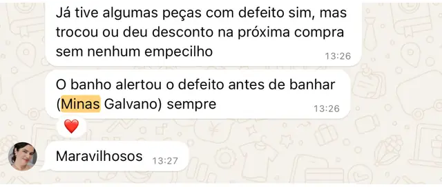 Print de depoimento de cliente no WhatsApp, 6 de 22