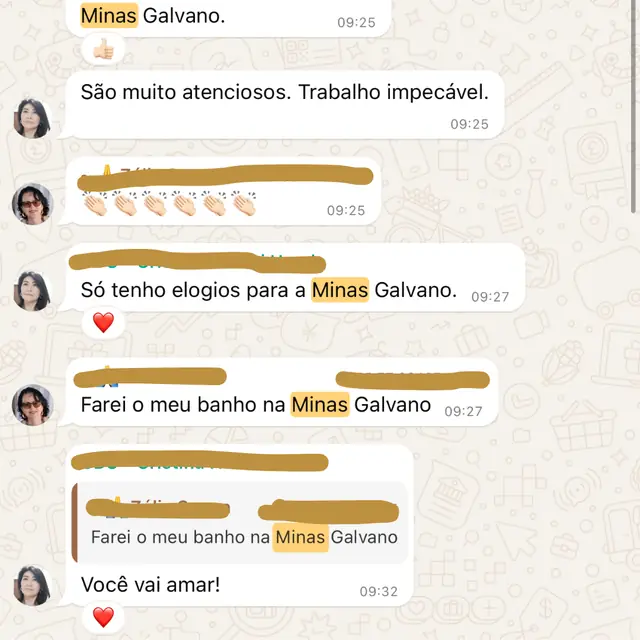 Print de depoimento de cliente no WhatsApp, 8 de 22