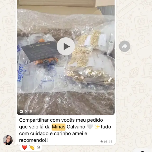 Print de depoimento de cliente no WhatsApp, 15 de 22
