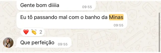 Print de depoimento de cliente no WhatsApp, 17 de 22