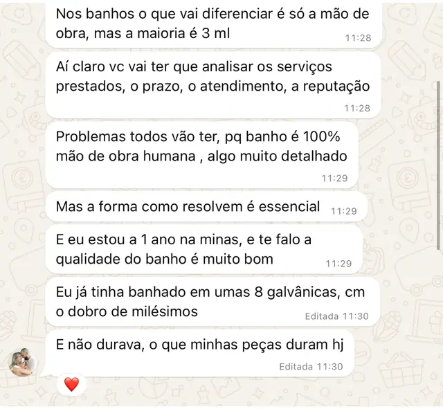 Print de depoimento de cliente no WhatsApp, 20 de 22